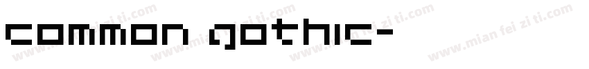 common gothic字体转换